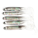 Kit 5 Iscas Soft Shad com Glitter Arco-Íris Alta Atração