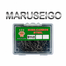 Anzol Maruseigo com Argola e Fisga | Aço Carbono de Alta Resistência | Caixa com 40 a 100 Unidades