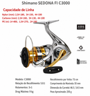 Molinete Shimano Sedona 1000–5000 | Leve, Suave e Resistente