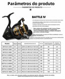Molinete Penn Battle IV | Corpo Metálico, Drag HT-100 e Alta Resistência