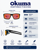 Óculos de Sol Polarizado Okuma UV400 Esportivo