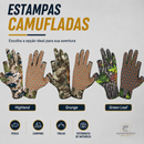 Luva de Pesca e Caça Camuflada Sem Dedos UPF 50+ BASSDASH | Proteção Solar e Toque Preciso