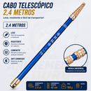 Passaguá Dobrável Telescópico em Carbono | Rede Reforçada para Pesca Esportiva