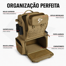 Mochila Tática 52L Multifuncional + 4 Caixas Organizadoras