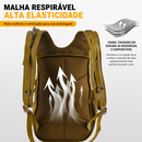 Mochila Impermeável 45L a 66L com Porta Varas, Compartimentos Modulares, Capa de Chuva e Grande Capacidade