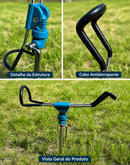 Suporte para Vara de Pesca em Aço Inoxidável Ajustável 360° Antiderrapante