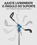 Suporte para Vara de Pesca em Aço Inoxidável Ajustável 360° Antiderrapante