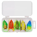 Kit 5 Iscas Sapo Frog Soft 4cm Anti Enrosco para Traíra e Tucunaré