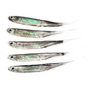 Kit 5 Iscas Soft Shad com Glitter Arco-Íris Alta Atração