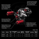 Carretilha Daiwa DS SV TW 100XH/L Red Spider 2025 | Alta Performance e Controle Absoluto