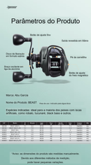 Carretilha Abu Garcia Revo Beast 300/400 Drag de até 14kg e Potência Extrema
