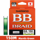 Linha Multifilamento Shimano BB Braid 4X PE 150m, 200m ou 300m | Alta Resistência
