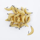 Kit Iscas Larva Soft com Anzol Integrado Alta Atratividade