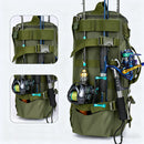 Mochila Tática Multifuncional Impermeável com Suporte para Varas e Grande Capacidade