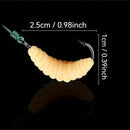 Kit Iscas Larva Soft com Anzol Integrado Alta Atratividade