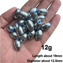 Kit 10 Chumbadas Ocas Tipo Azeitona para Pesca | Liga Metálica de Alta Precisão | 3g a 15g