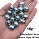 Kit 10 Chumbadas Ocas Tipo Azeitona para Pesca | Liga Metálica de Alta Precisão | 3g a 15g