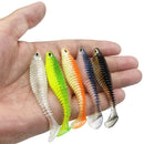 Kit 7 Iscas Soft Shad com Anzol Offset