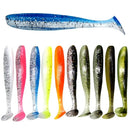 Kit 10 Iscas Soft Shad Silicone Nado Realista Alta Atração