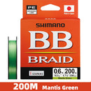 Linha Multifilamento Shimano BB Braid 4X PE 150m, 200m ou 300m | Alta Resistência