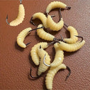 Kit Iscas Larva Soft com Anzol Integrado Alta Atratividade