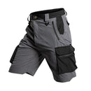 Bermuda Cargo Masculina Tática com Bolsos Multifuncionais e Tecido Flexível
