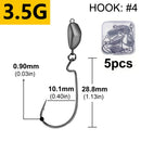 Jig Head Bullet com Anzol Offset | 5 Unidades | Pesos de 3,5g a 14g | Alta Penetração