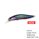 Isca Minnow Articulada 77mm Meia Água Nado Realista