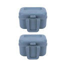 Kit 2 Caixas Organizadoras Ventiladas com Tampa e Alça