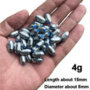 Kit 10 Chumbadas Ocas Tipo Azeitona para Pesca | Liga Metálica de Alta Precisão | 3g a 15g