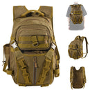 Mochila Impermeável 45L a 66L com Porta Varas, Compartimentos Modulares, Capa de Chuva e Grande Capacidade