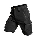 Bermuda Cargo Masculina Tática com Bolsos Multifuncionais e Tecido Flexível