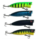 Isca Artificial Popper Superfície Tucunaré Traíra -  Kit 4 Unidades